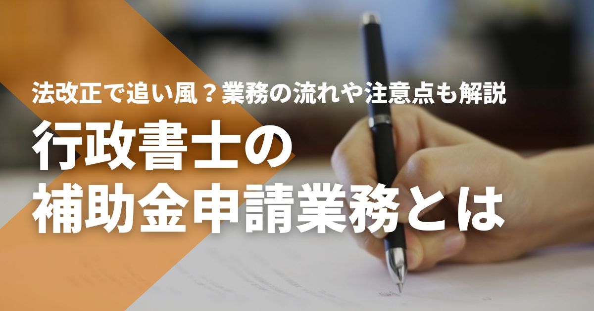<strong>補助金申請業務は行政書士の独占業務になるのか？</strong>